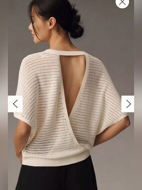 NWT Anthropologie open stitch sweater top S